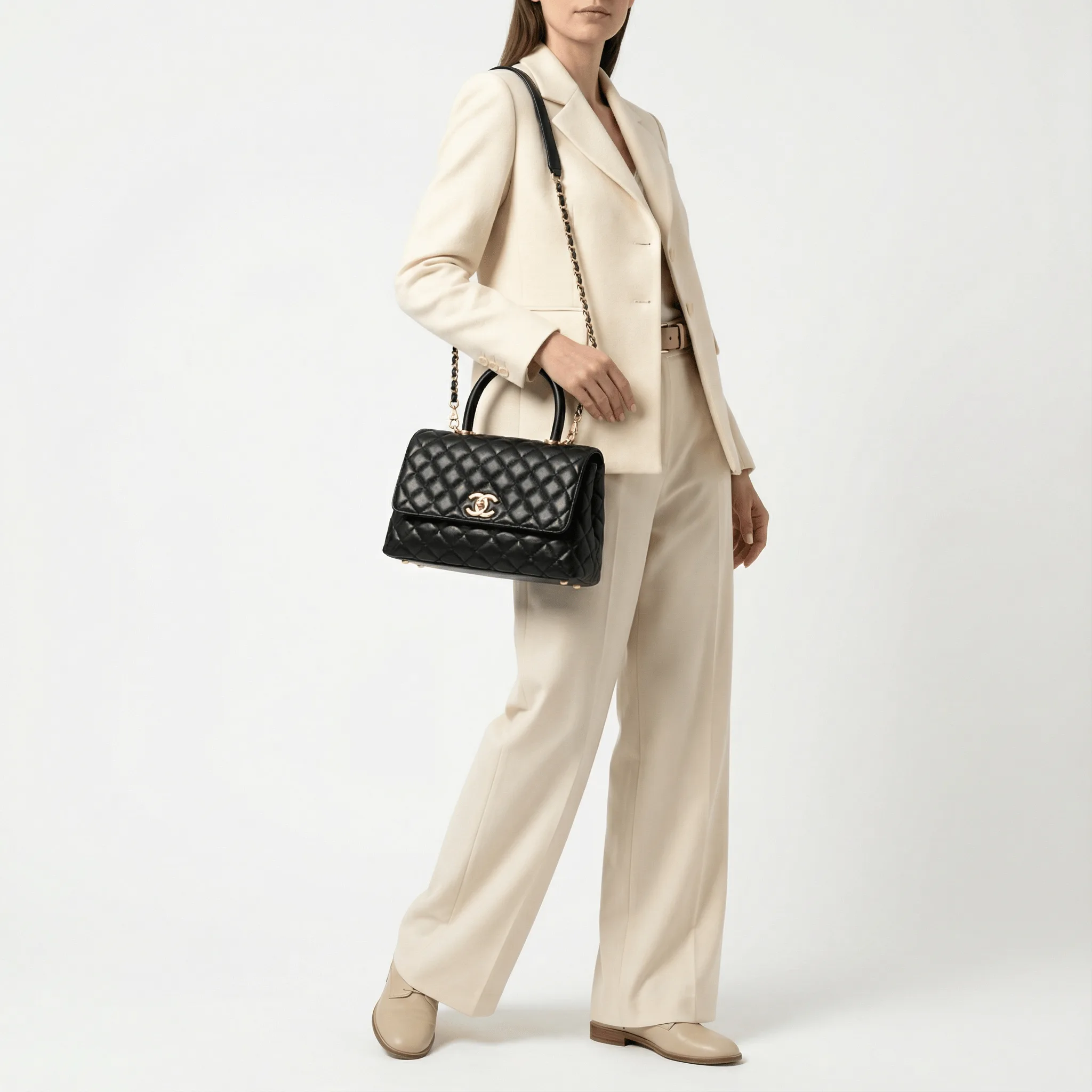 Chanel Coco Handle Black Caviar with Gold Hardware 25 Secondary image