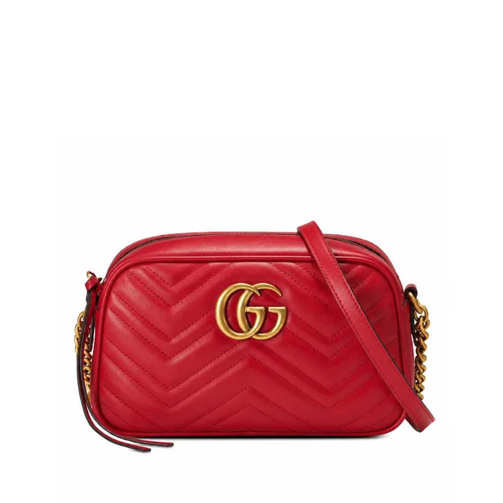 Gucci Marmont Small Camera Matelasse Hibiscus Shoulder Bag 447632 Dtd1T 6433 Main image