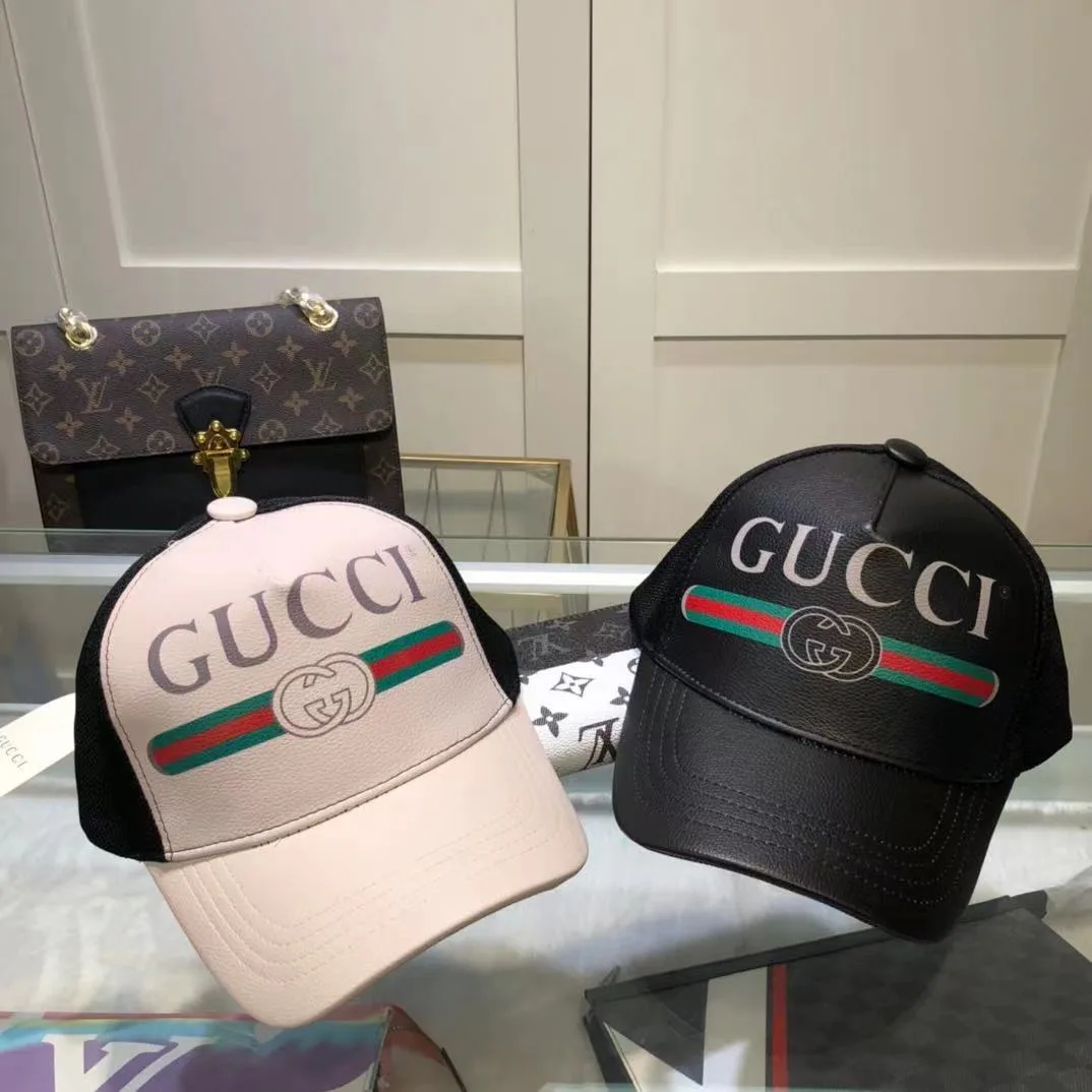 Gucci GG Print Leather Baseball Cap Black Secondary image