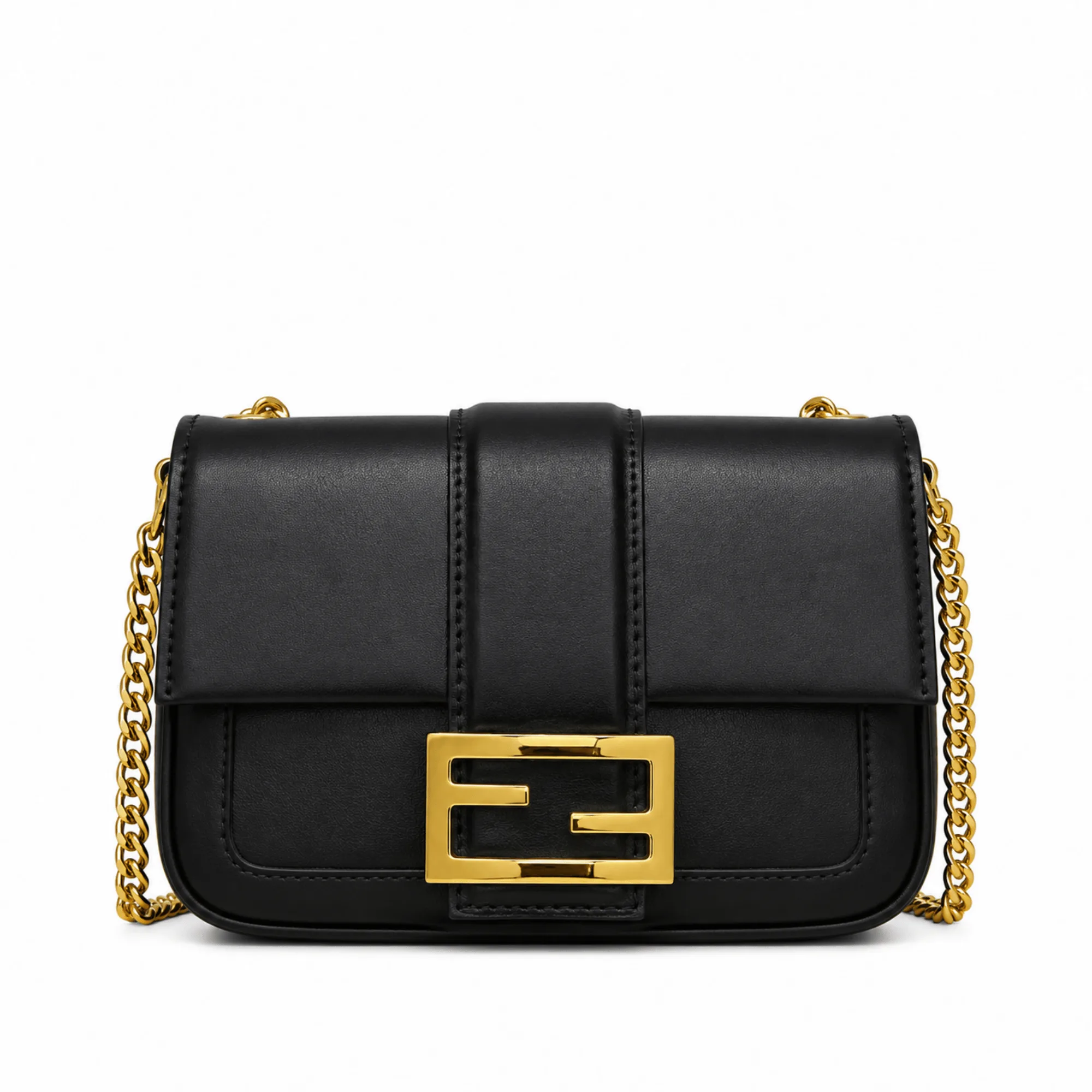 Fendi Women Mini Baguette Chain Shoulder Bag Black 19Cm Main image