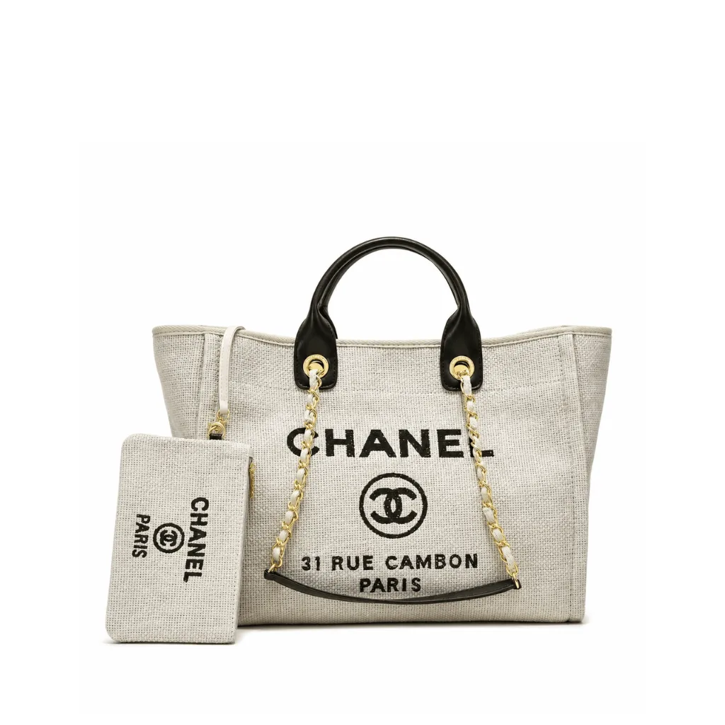 Chanel Deauville Shopping Tote Bag Grey 37Cm Main image