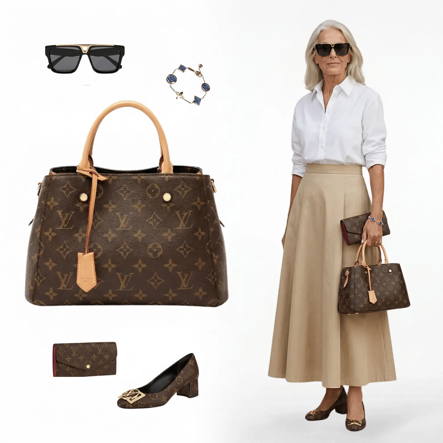 Louis Vuitton Montaigne BB Monogram Handbag – Featured InThe Louis Vuitton Héritage Classique Look Main image