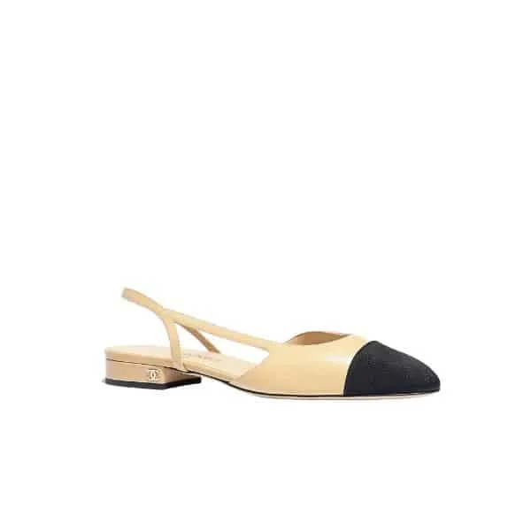 Chanel Slingback Beige Black G31319 Y50006 C8378 Main image