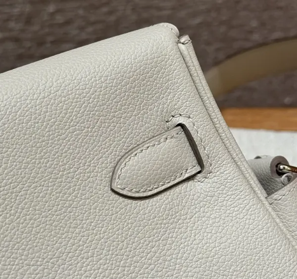 H Kelly Messenger Bag PM In White With Palladium Hardware