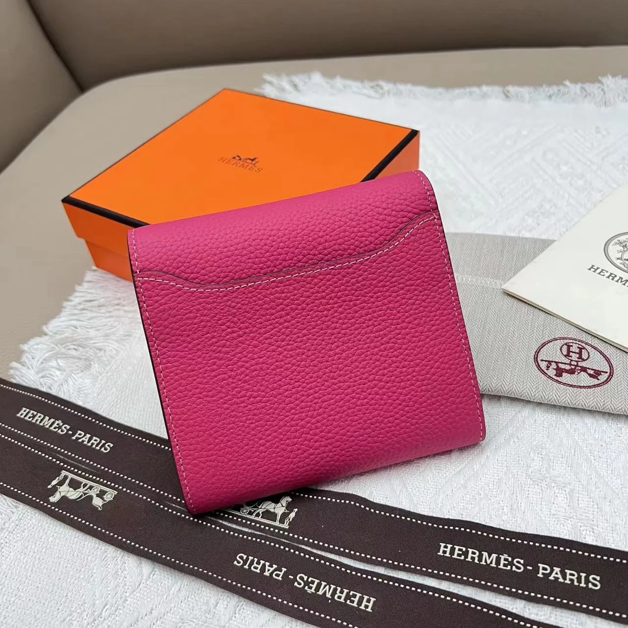 H Pink Constance Slim Wallet Secondary image