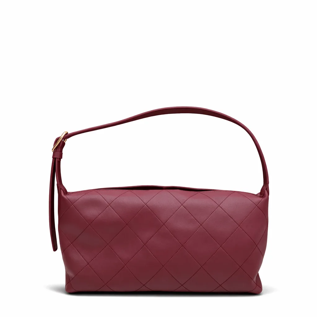 Chanel Maxi Hobo Bag Shiny Lambskin Gold Hardware Dark Burgundy