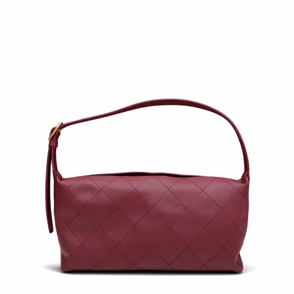 Chanel Maxi Hobo Bag Shiny Lambskin Gold Hardware Dark Burgundy