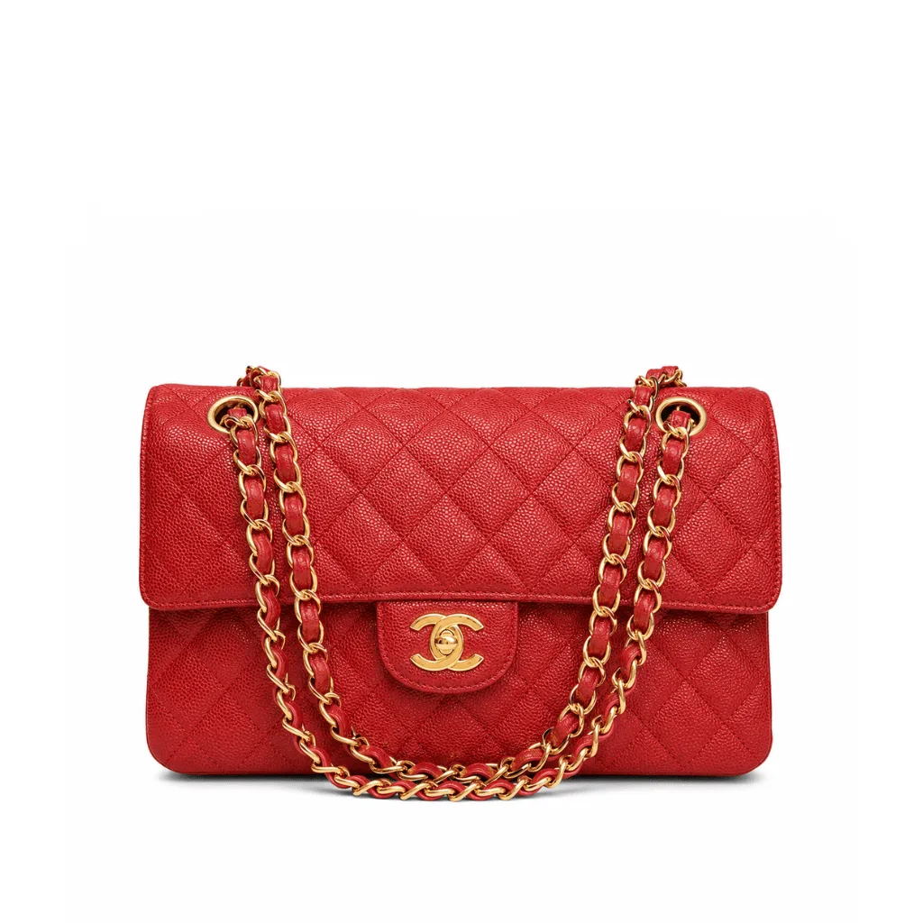 Chanel Classic Medium Flap Bag Dark Red Caviar 26Cm Main image