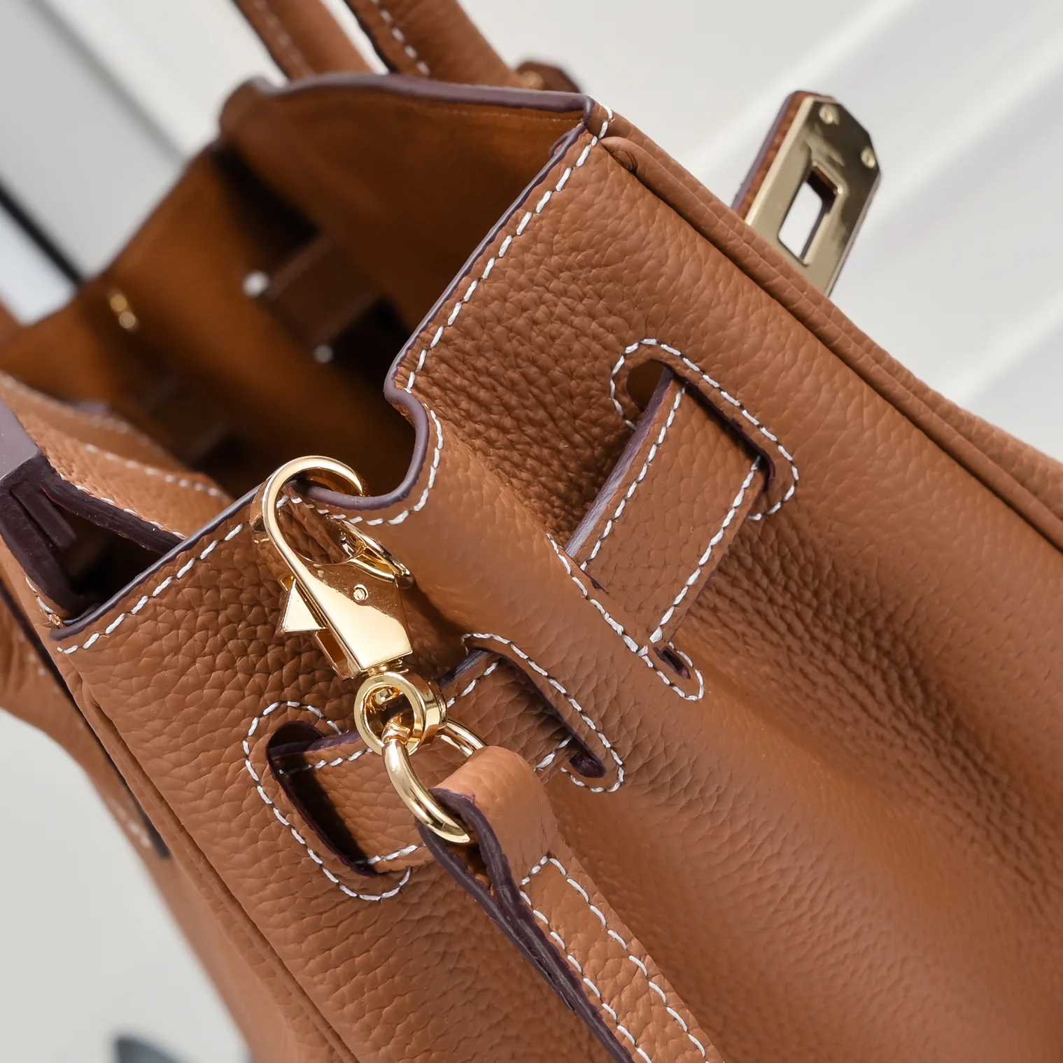 H Birkin 30CM Brown Horse Draw Carriage Embossed