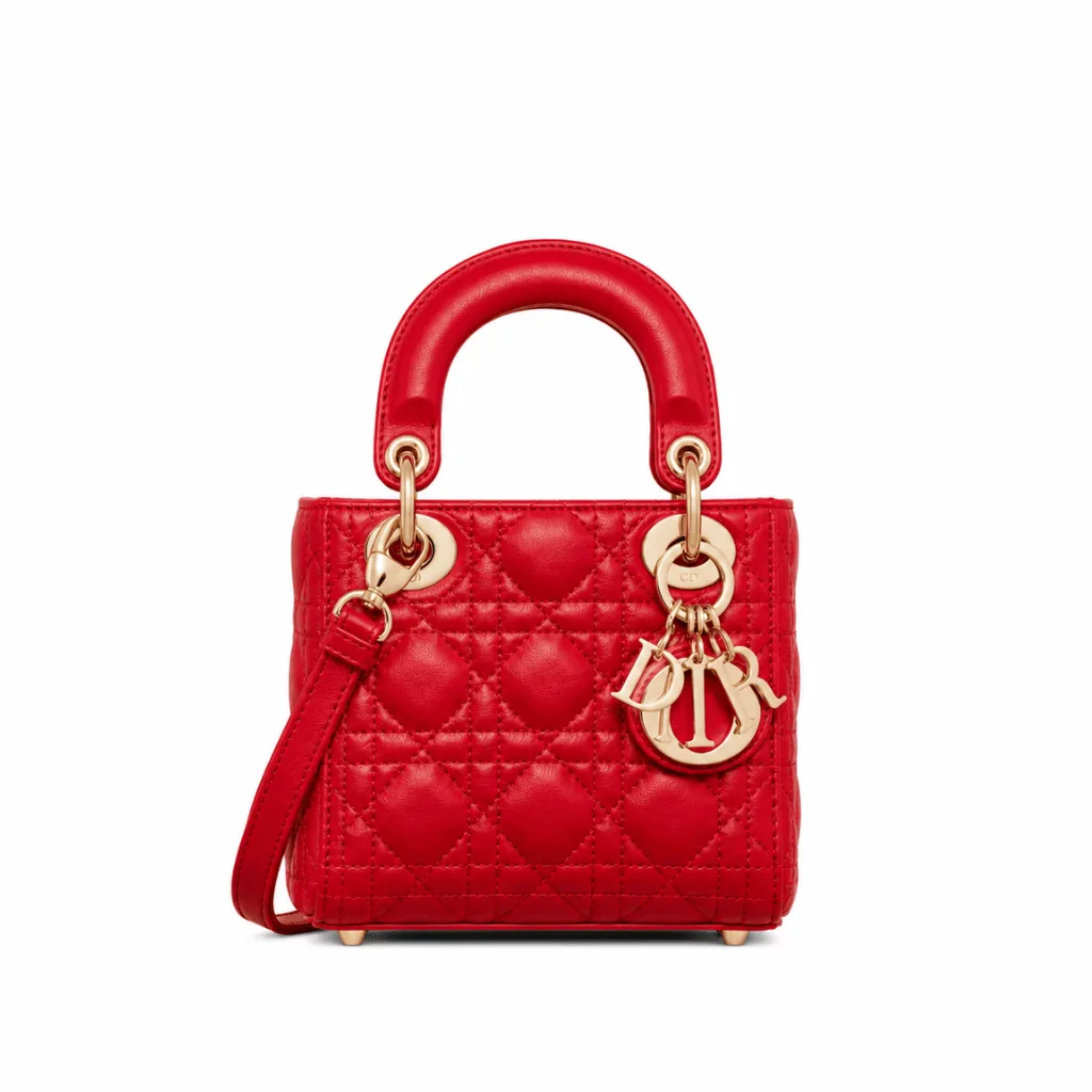 Micro Lady Dior Bag Scarlet Red 12cm Main image