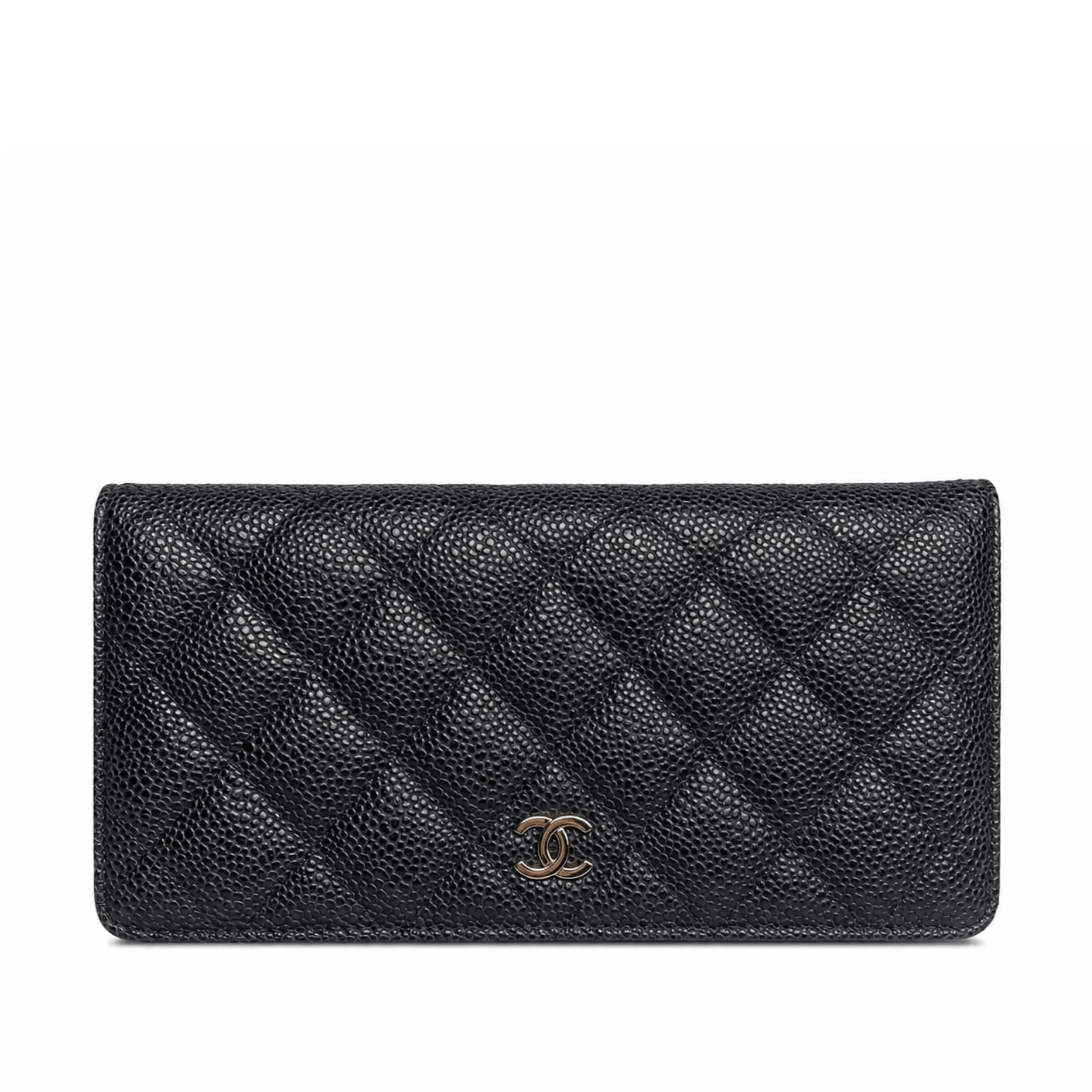 Chanel Black Caviar Leather Classic Long Flap Wallet 19.5Cm Main image