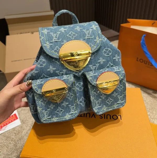 Louis Vuitton Backpack Venice Monogram Denim Blue 26Cm M46836