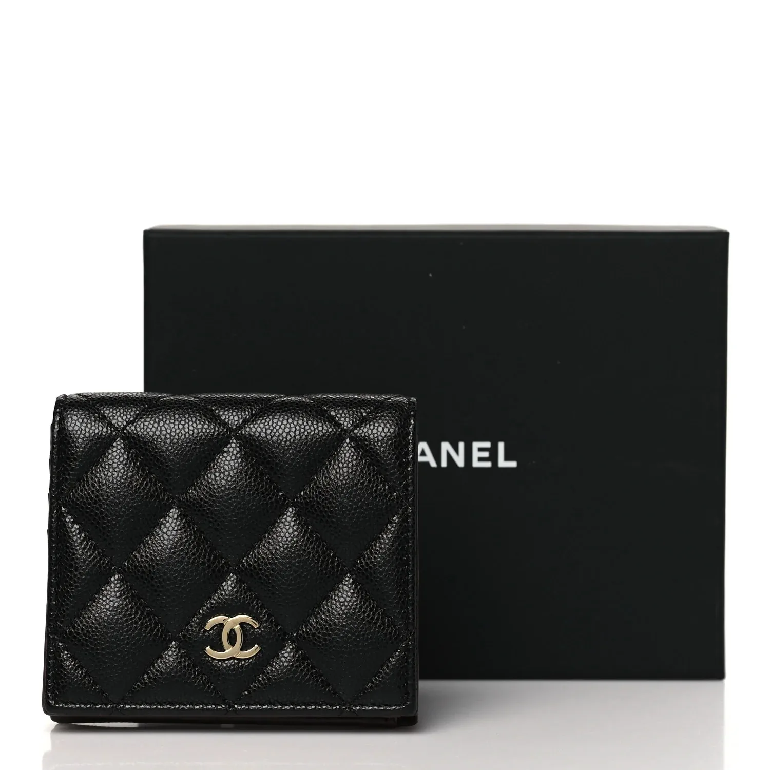 Chanel Caviar Quilted Compact Bifold Wallet Black Secondary image
