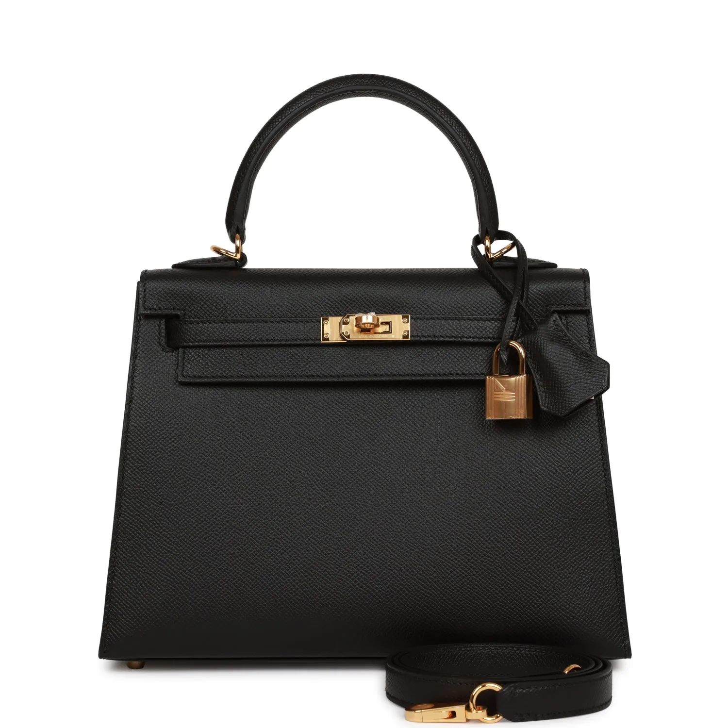 Hermes Kelly 25 Sellier Black Epsom Gold Hardware Main image