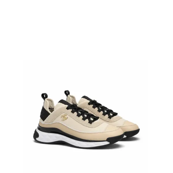 Chanel Logo Low Top Sneakers Ivory G35617