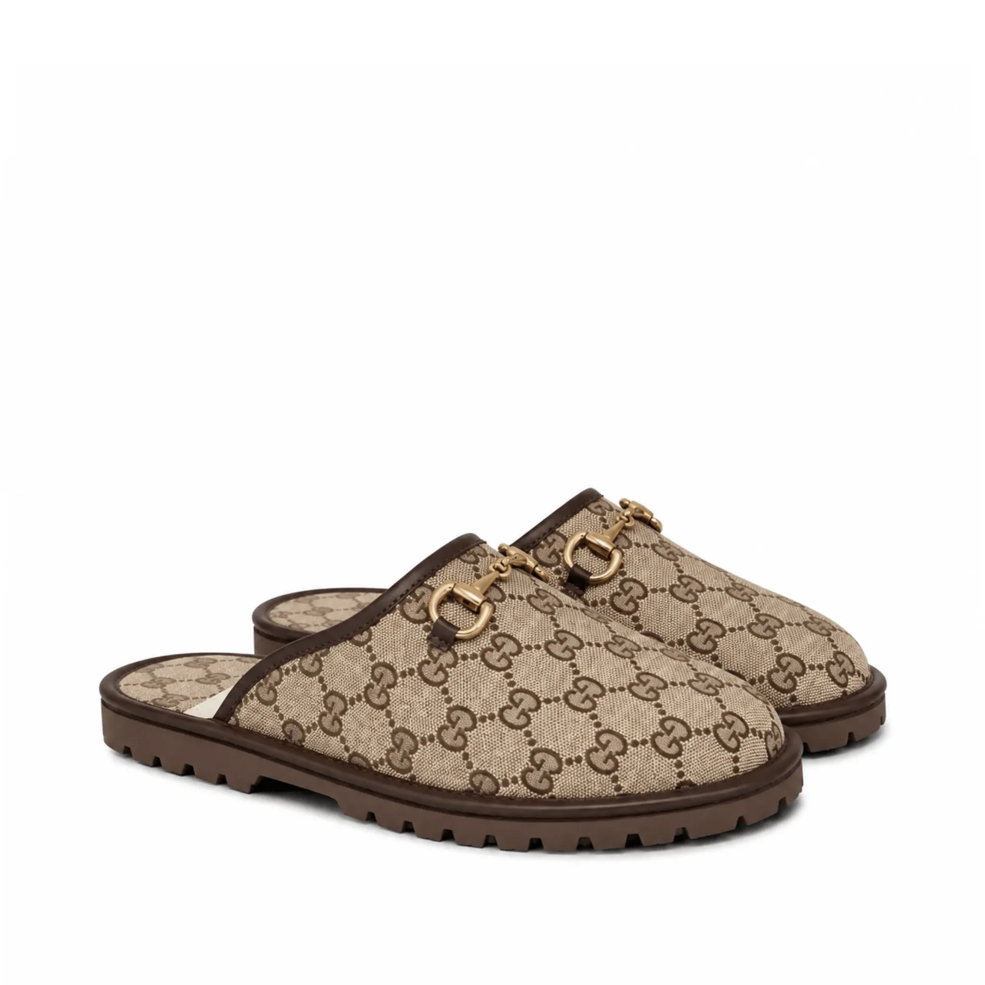 Gucci GG Slipper Horsebit Canvas Beige 655571 96G60 9762 Main image