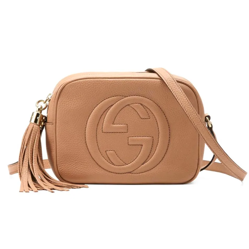 Gucci Soho Small Leather Disco Bag In Beige Main image