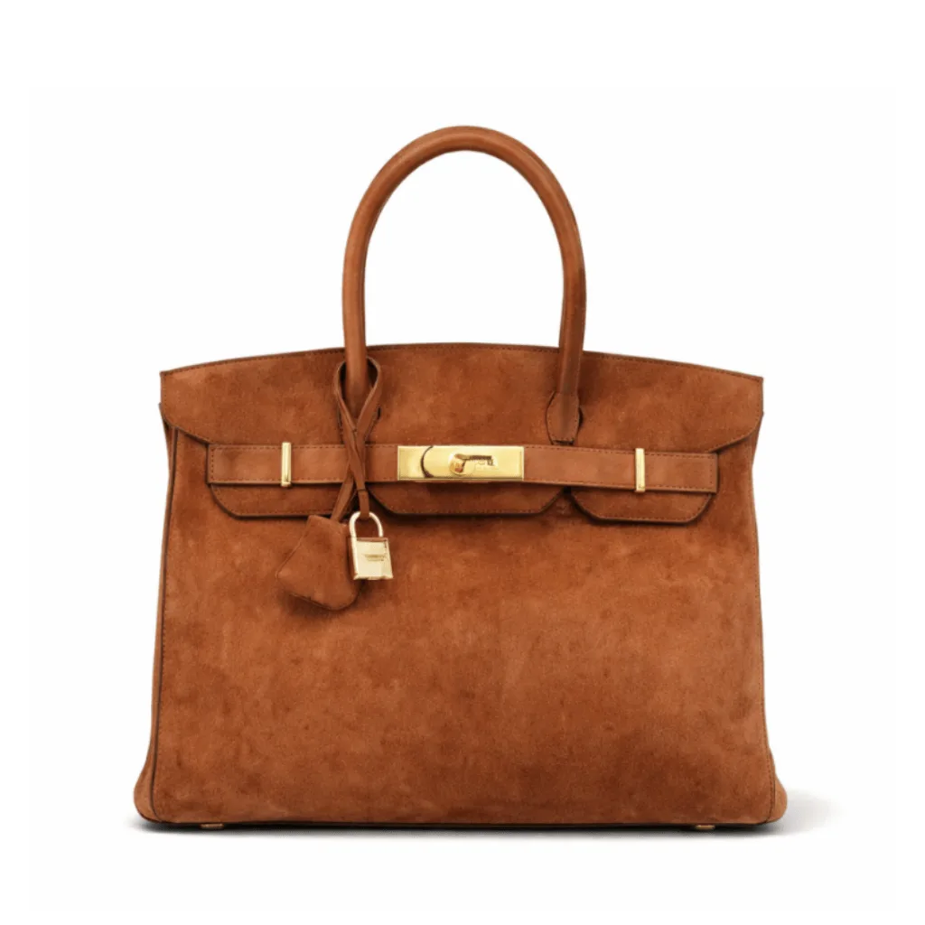 H Birkin Bag 30cm Grizzly Suede Gold Main image
