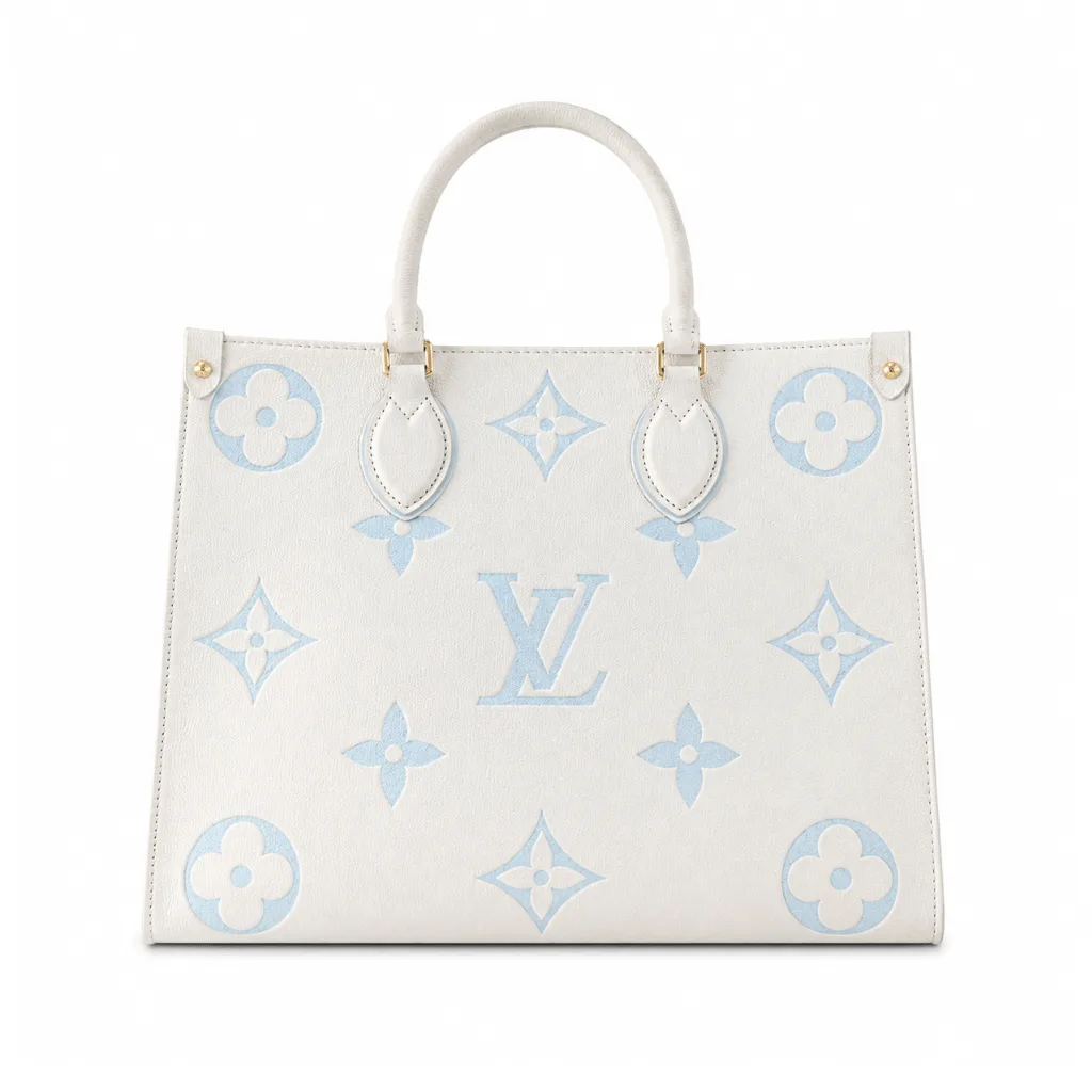 Louis Vuitton Onthego MM Bag Latte And Candy Blue 35Cm M46833 Main image