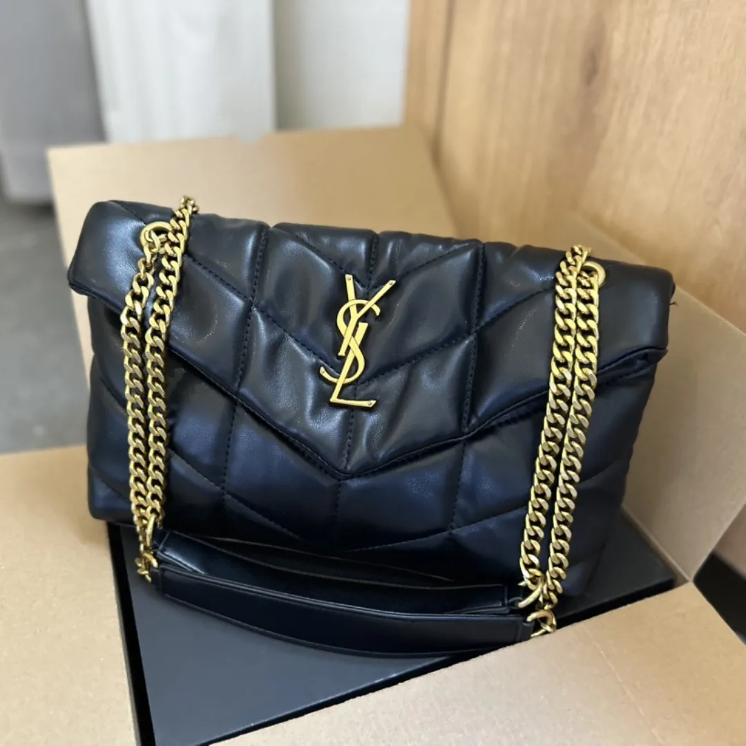 Saint Laurent Loulou Puffer Small Shoulder Bag In Black 28Cm Secondary image