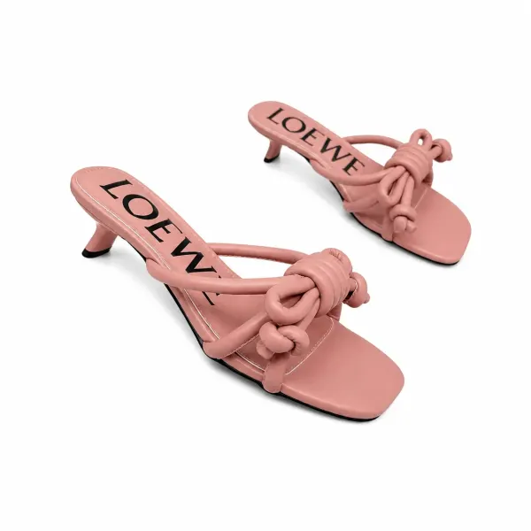 Loewe Lambskin Blush Knot Sandal