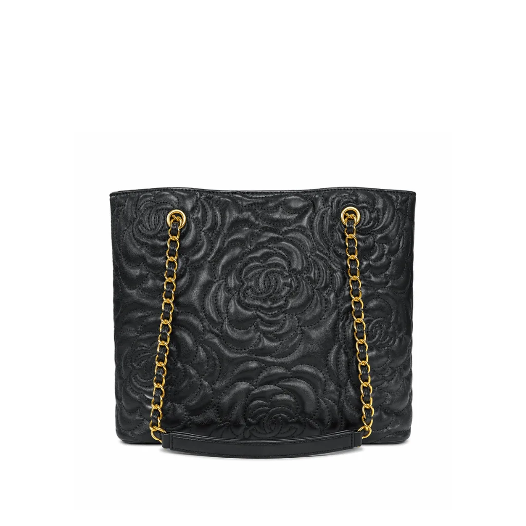Chanel Camellia Tote Bag On Chain Woc Lambskin Black 41Cm Main image