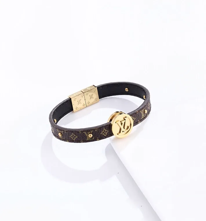 Louis Vuitton LV Monogram Circle Gold Tone Reversible Bracelet Secondary image