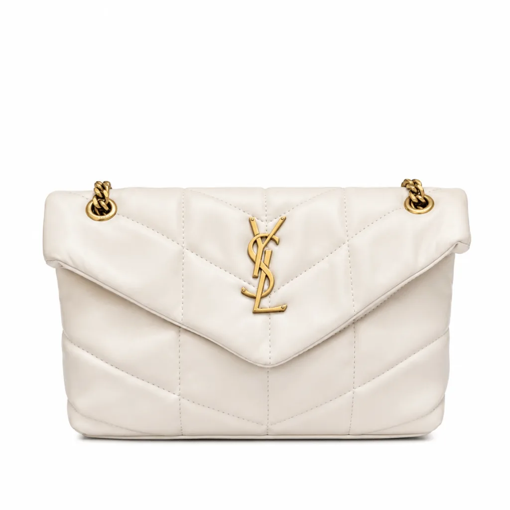 Saint Laurent Loulou Puffer Small Shoulder Bag In Soft Cream 28Cm Main image