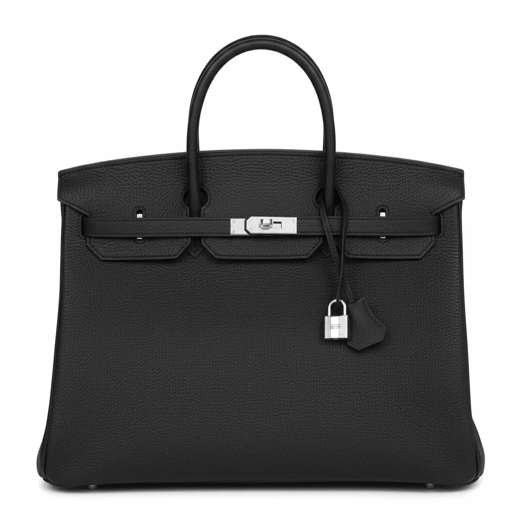 H Handbags Birkin 40 Black Togo Silver Hardware Main image