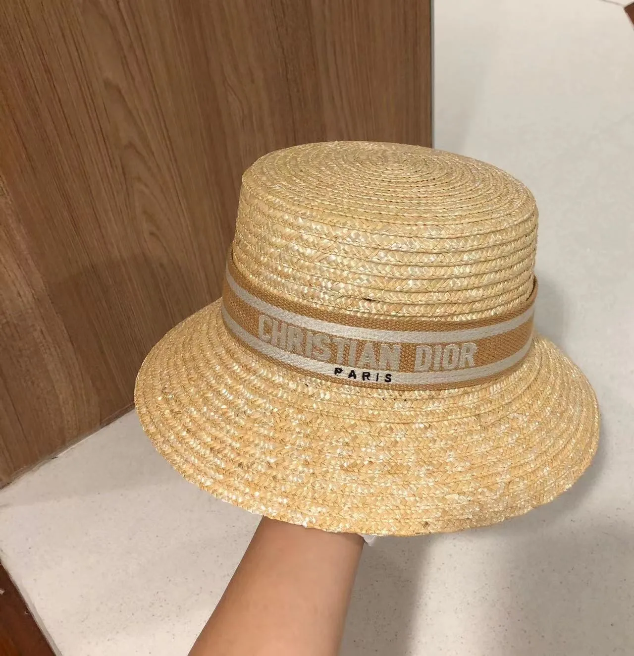 Dior Large Brim Hat With Pink Band Secondary image