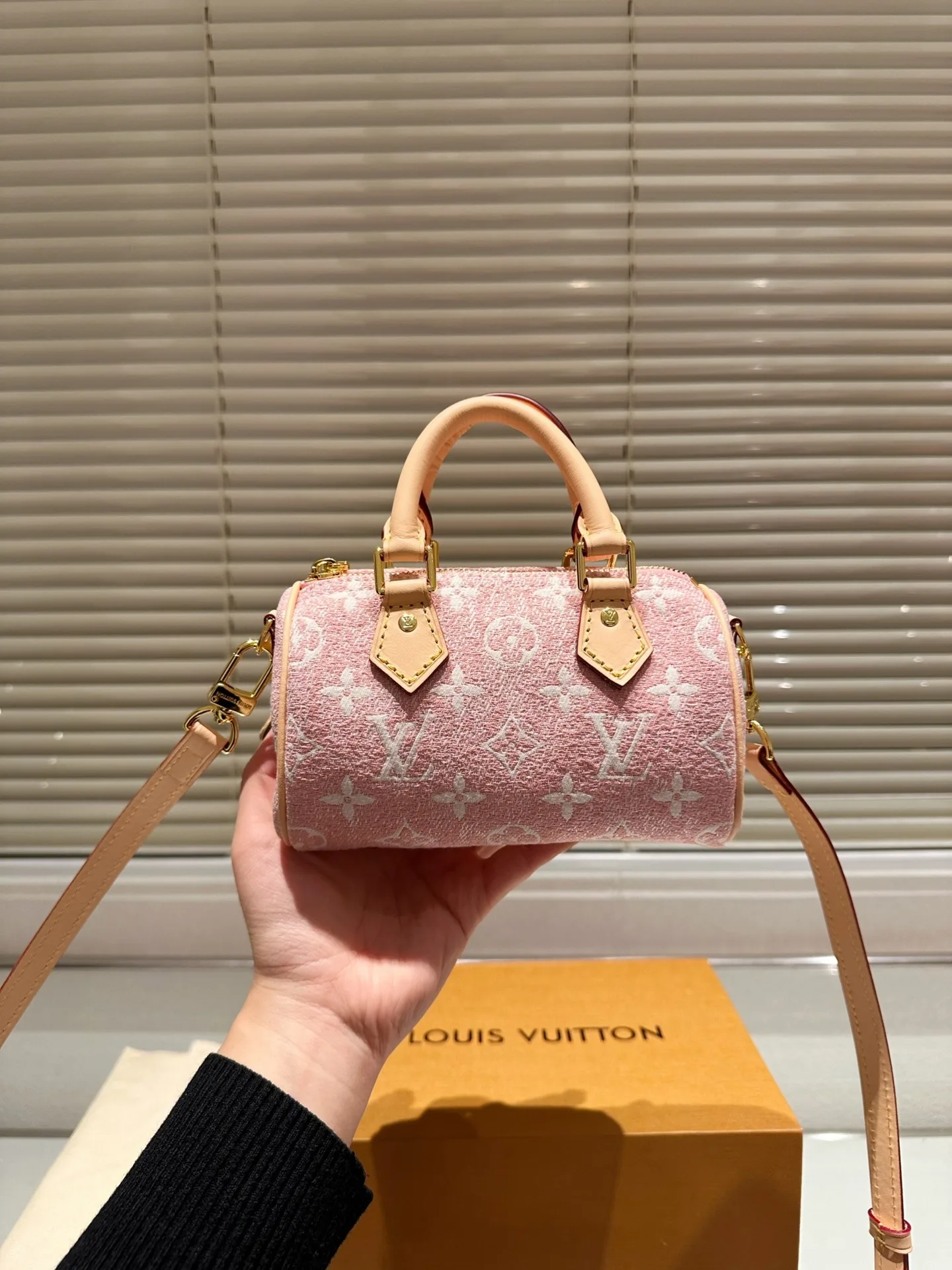 Louis Vuitton Nano Speedy Monogram Pink 17Cm