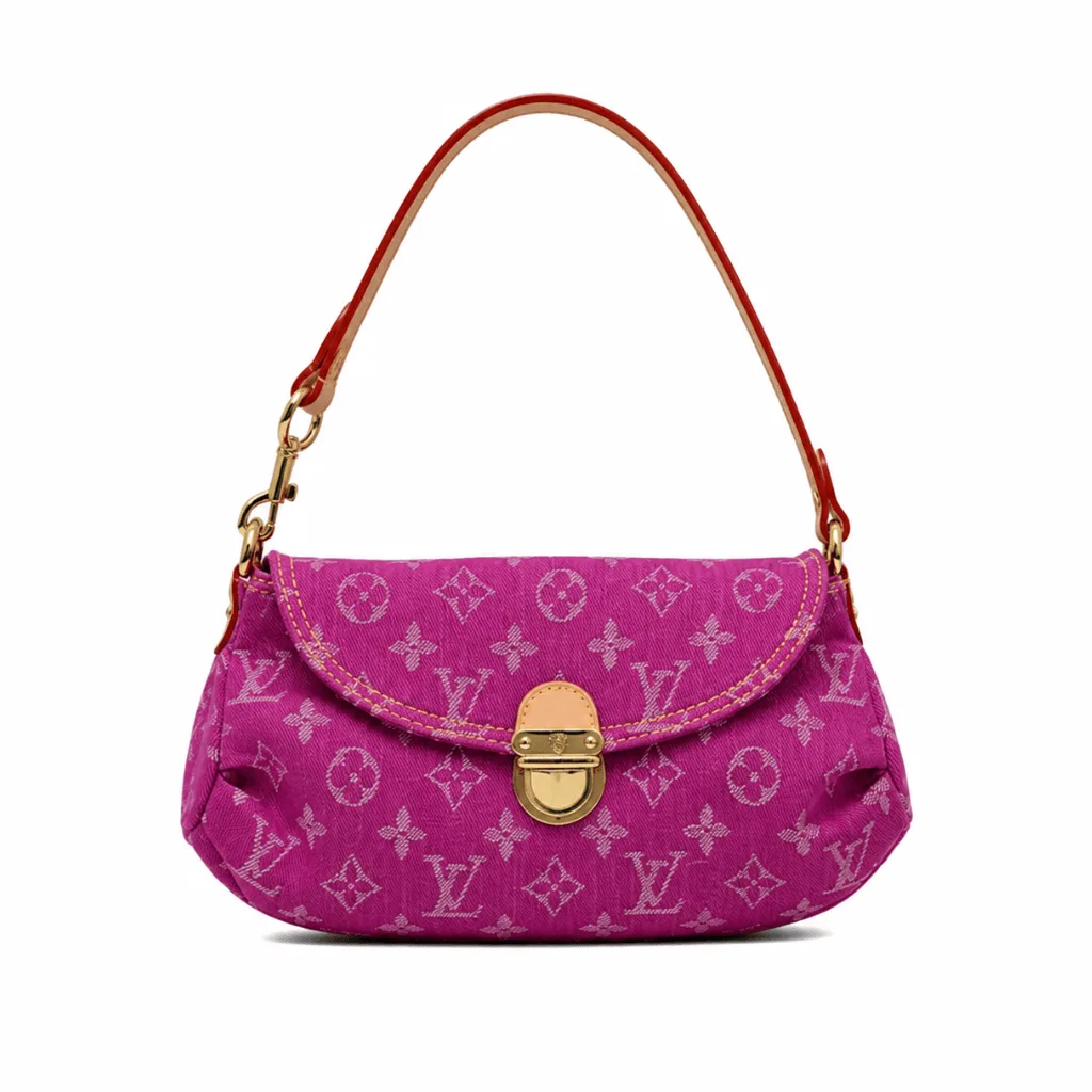 Louis Vuitton Pleaty Monogram Denim Fuchsia Bag Main image