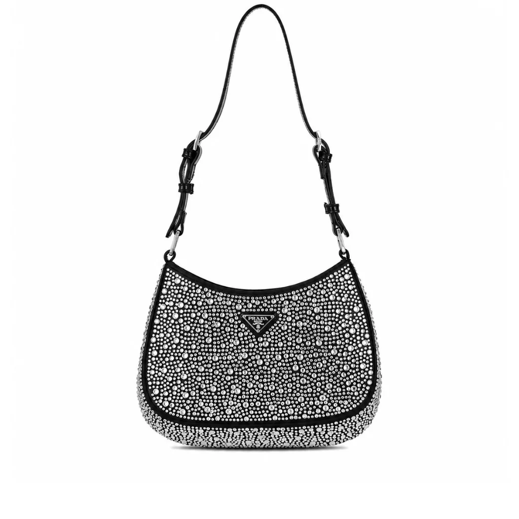 Prada Cleo Crystal-Embellished Shoulder Bag Main image