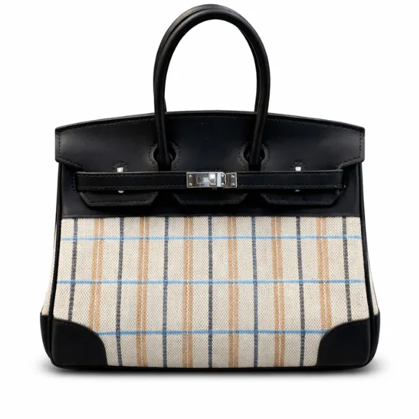 H Birkin Light 30 Multicolor Toile and Black Swift Palladium Hardware Main image