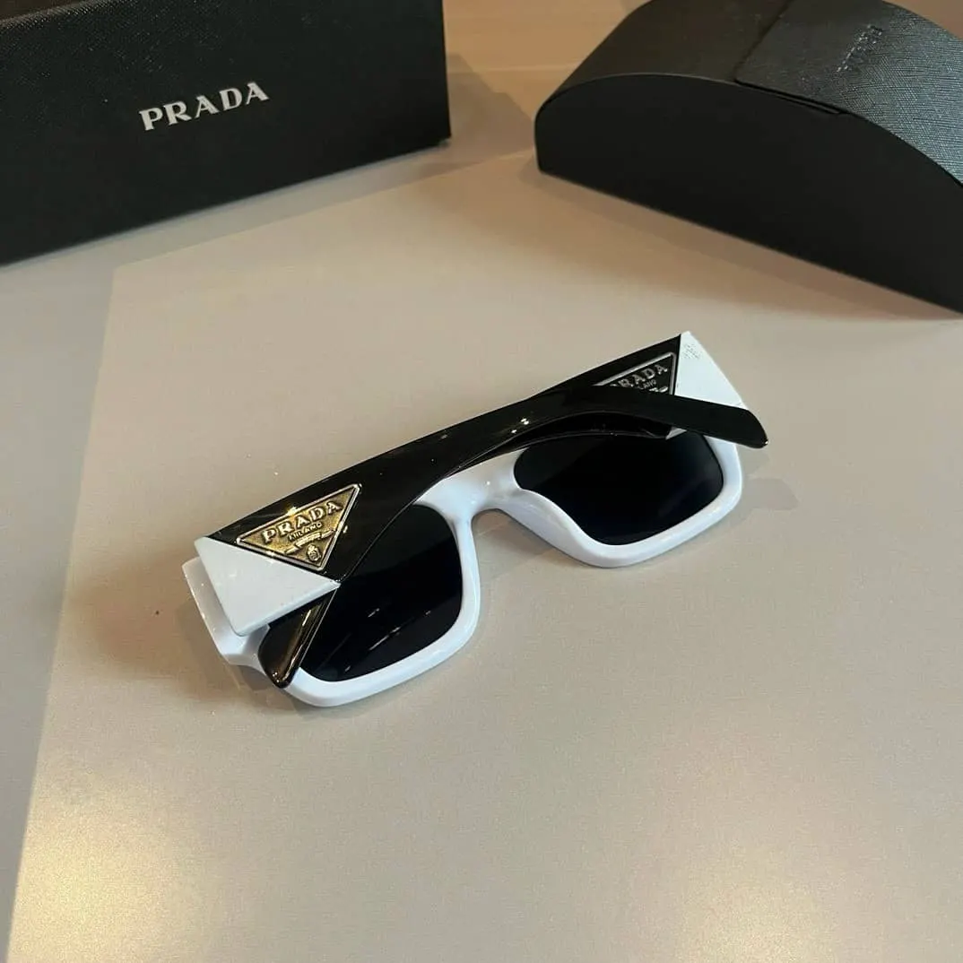 Prada Rectangle Sunglasses Black And White Secondary image
