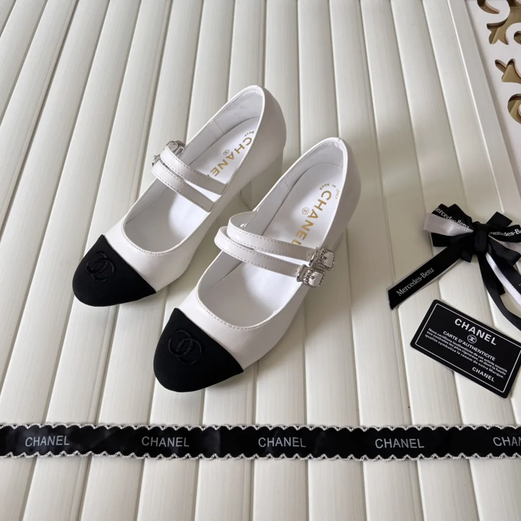 Chanel Mary Janes Lambskin And Grosgrain White G45696 B16524 Nx269