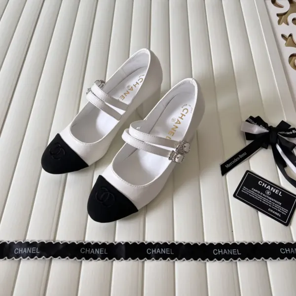Chanel Mary Janes Lambskin And Grosgrain White G45696 B16524 Nx269