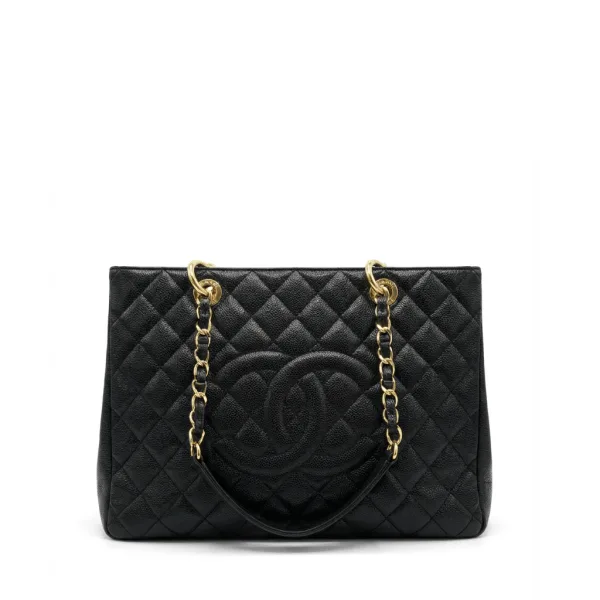 Chanel Noir Riviera Ease 2 Piece Set Bundle (Tote Bag + Sandals)