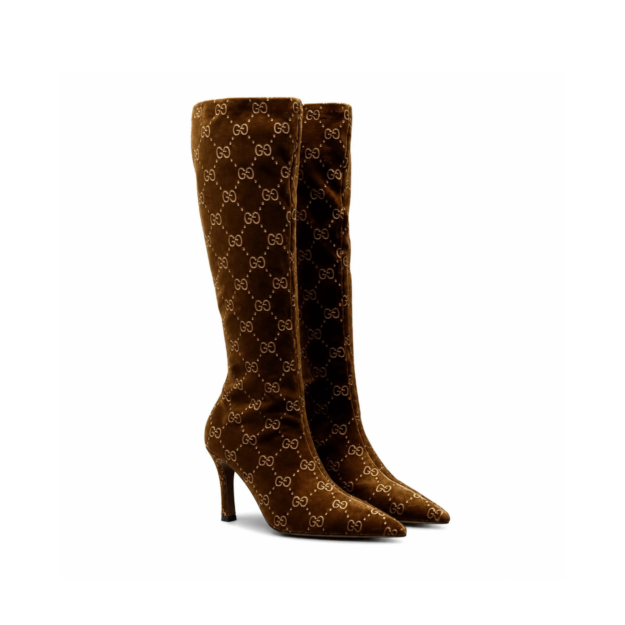 Dior Women’s GG Knee-High Boot Brown Main image