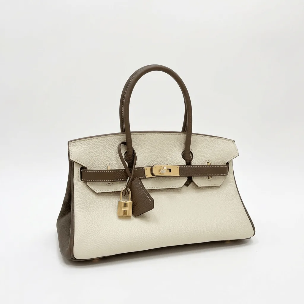 H Shoulder Birkin Craie and Etoupe Togo Gold Hardware