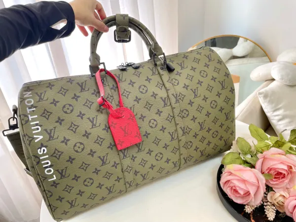 Louis Vuitton Keepall Bandouliere 50 Green Travel Bag M23963