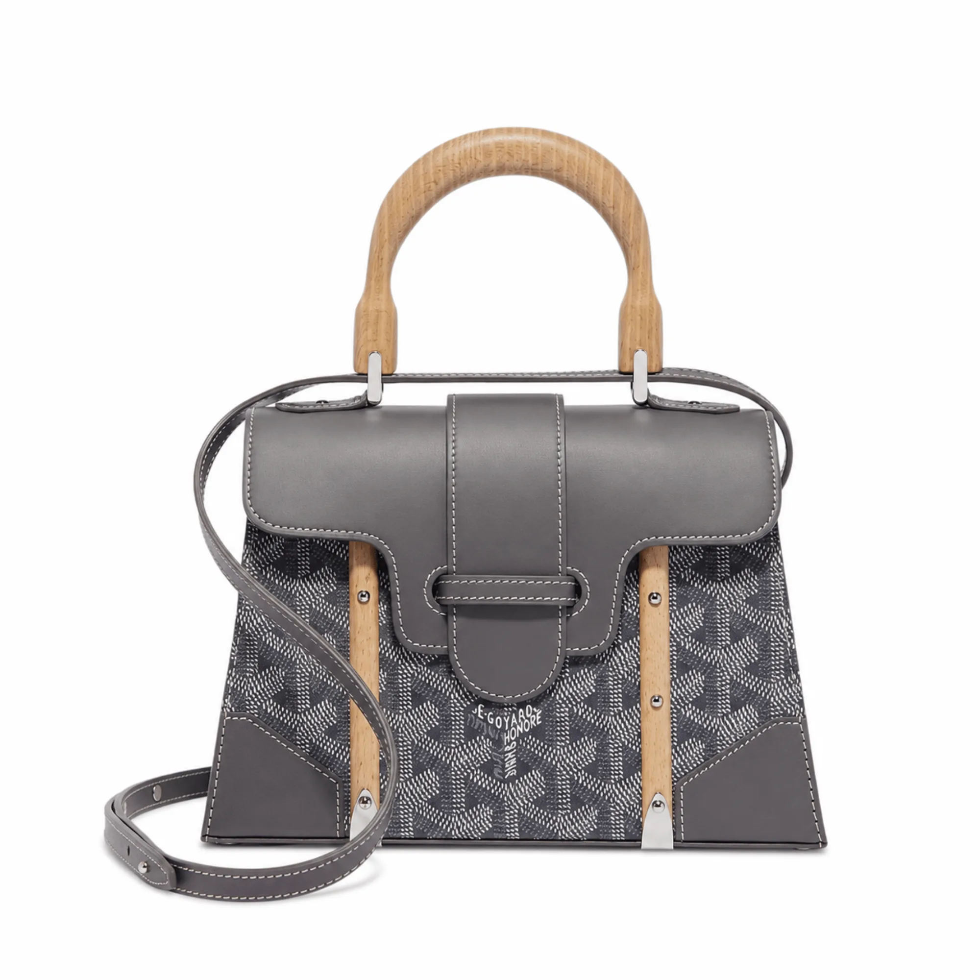 Goyard Saigon Structured Mini Grey Bag In Goyardine Canvas Main image