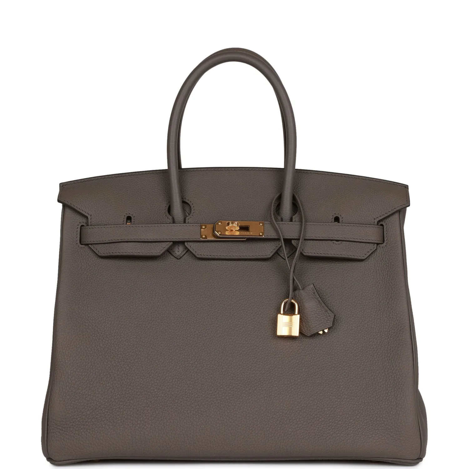 H Handbags Birkin 35 Gris Etain Togo Gold Hardware Main image