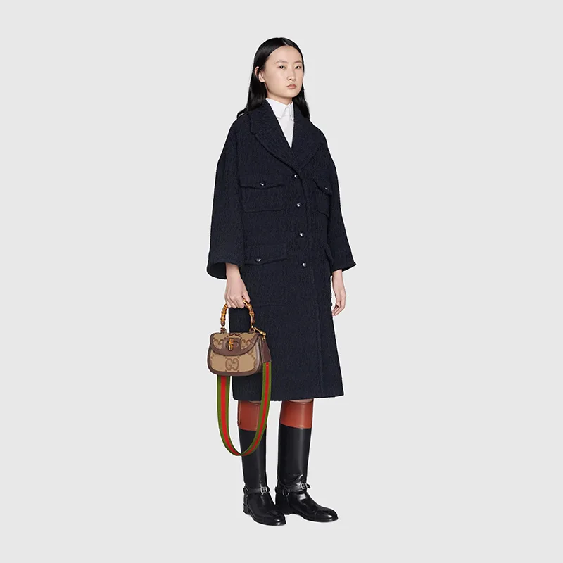 Gucci Bamboo 1947 Small Top Handle Bag – Beige/Brown Canvas