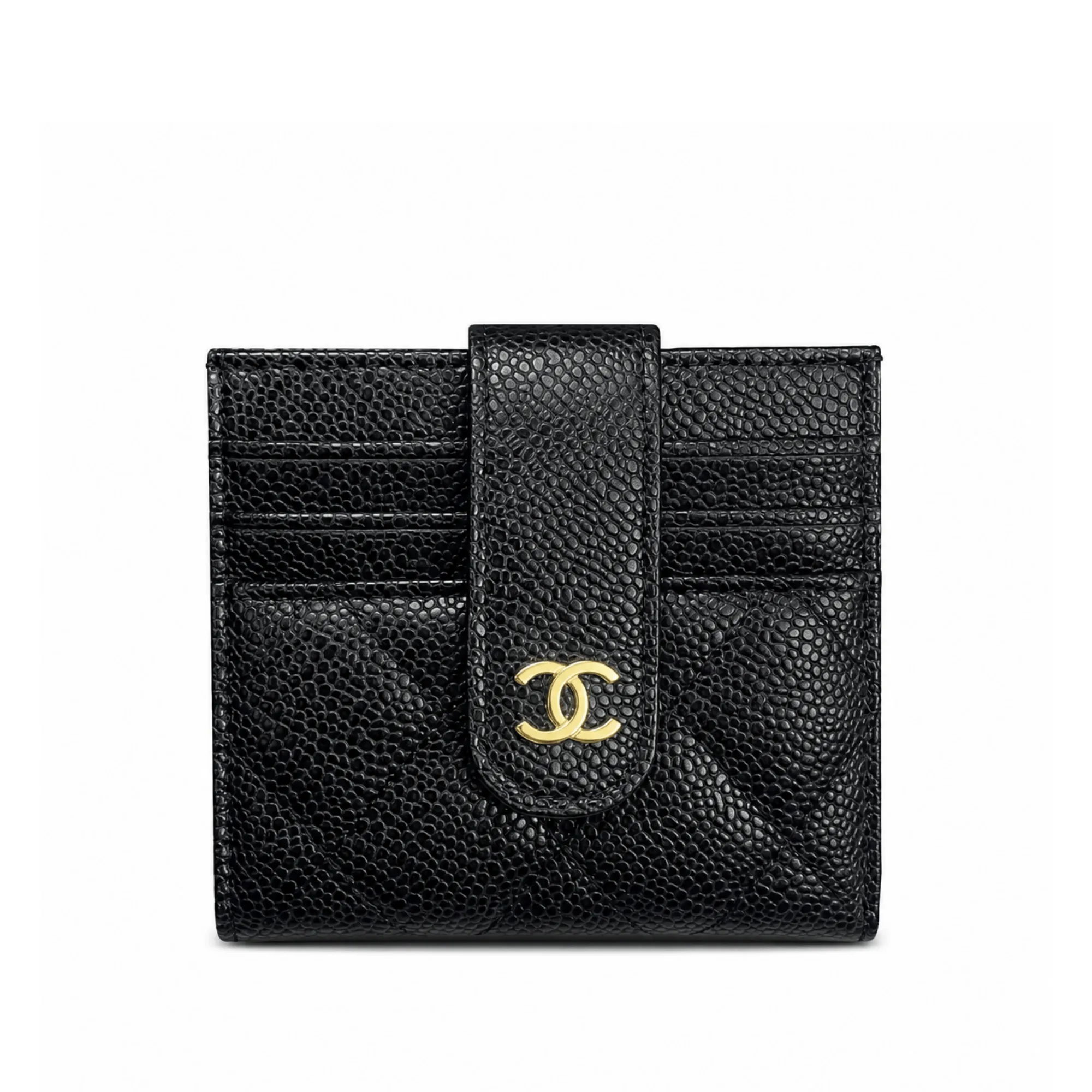 Chanel Card Holder Black With Gold Hardware 12Cm Main image