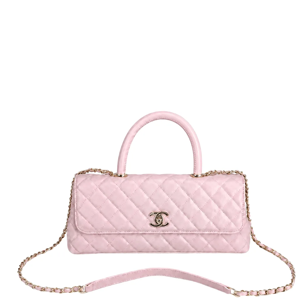 Chanel Caviar Quilted Maxi East West Coco Handle Flap Pink Main image