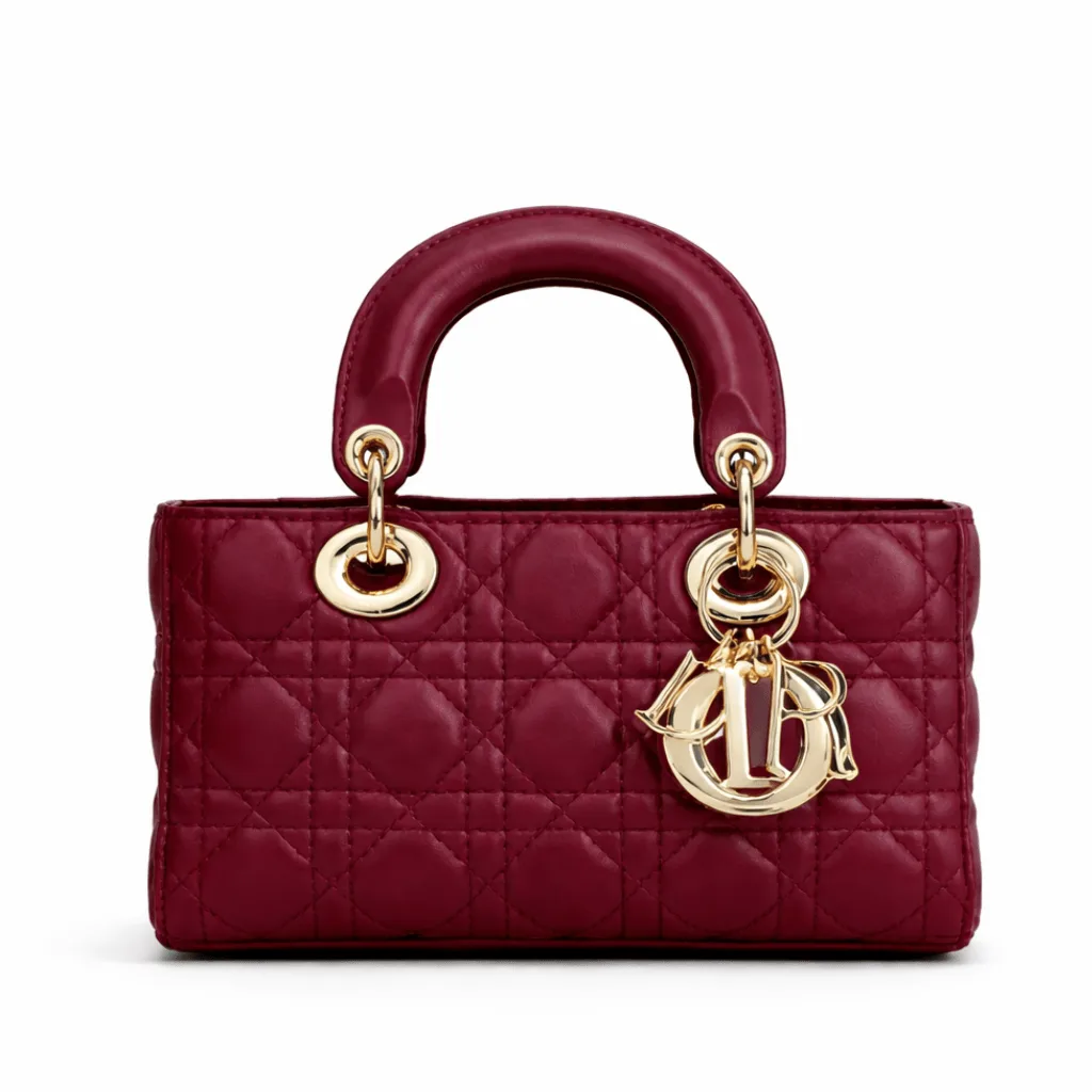 Small Lady D-Joy Bag Plum Cannage Lambskin Main image