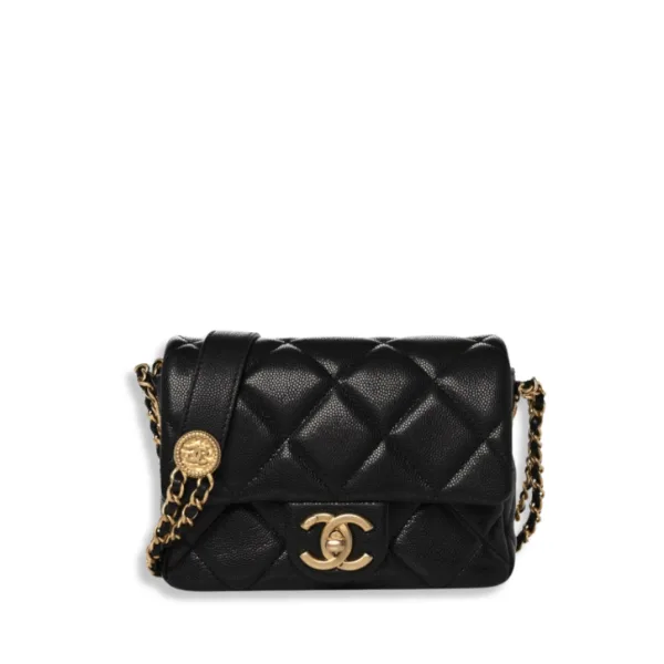Chanel Caviar Quilted Mini Twist Your Buttons Flap Black Main image