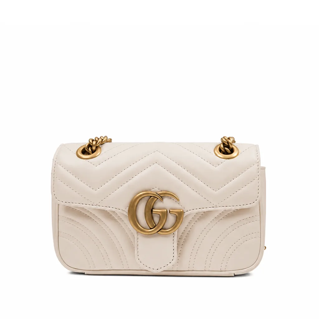 Gucci Marmont Matelasse Mini White Bag 446744 Dtdit 9022 Main image