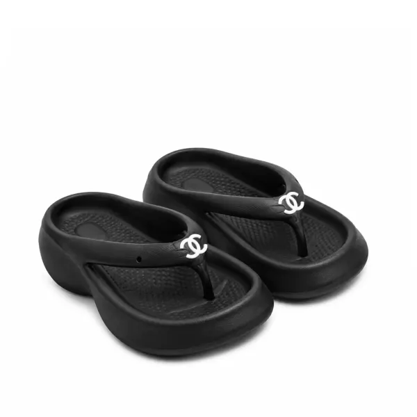 Chanel Flip Flop Sandals Black